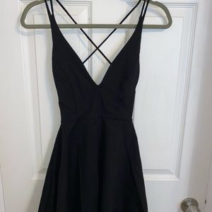 Black lulus stress, strapy back